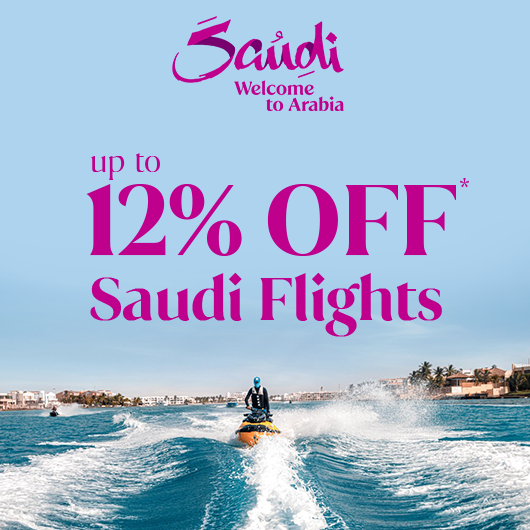 Up to 12% Discount on Flights to Saudi Arabia