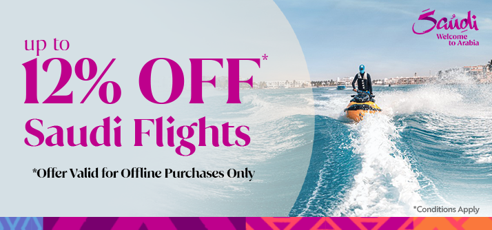 Up to 12% Discount on Flights to Saudi Arabia image