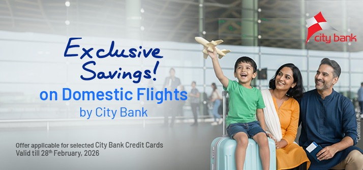 Exclusive savings on domestic flight with City Bank image