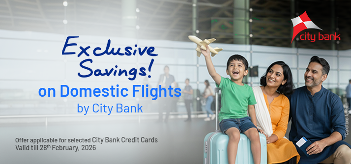 Exclusive savings on domestic flight with City Bank image