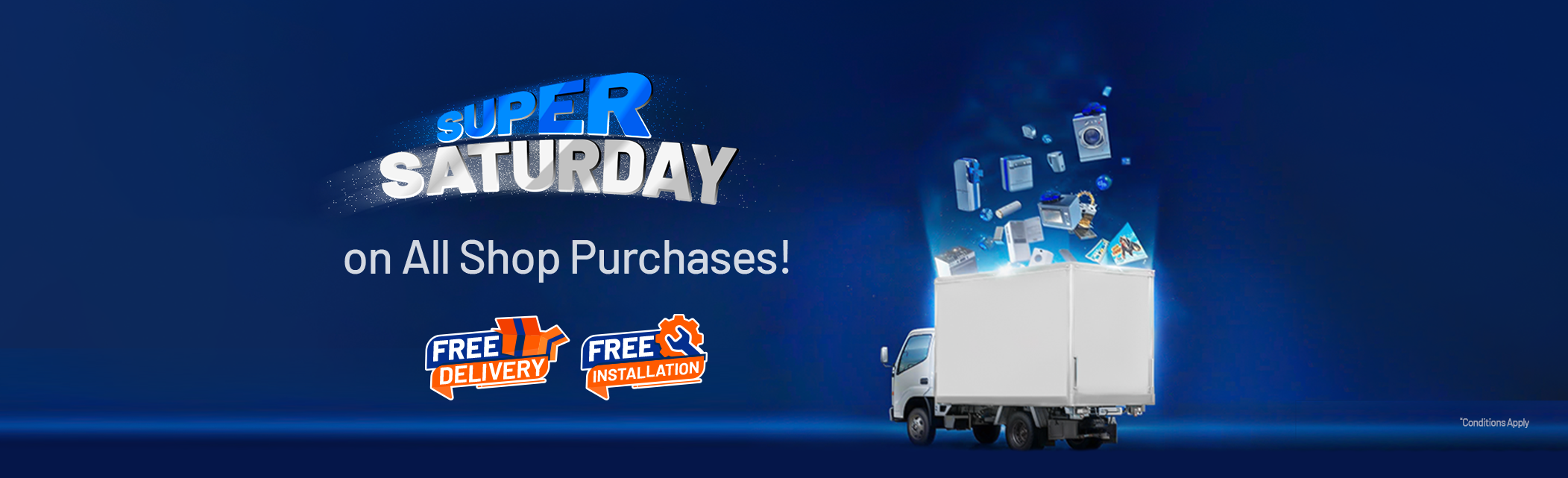 Enjoy Free Delivery with Free Installation, Every Saturday!