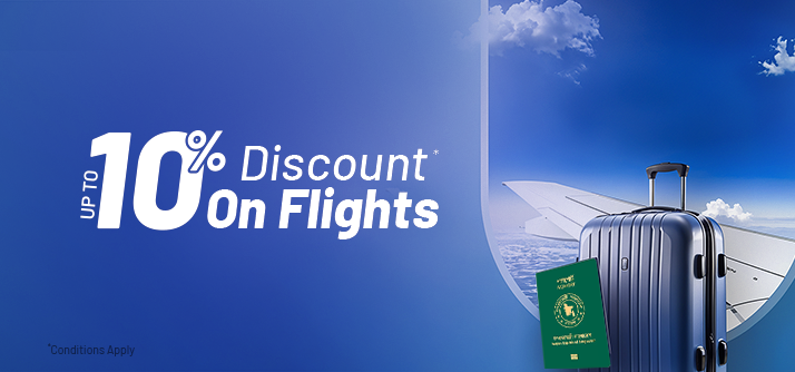 Save up to 10% on flight bookings image